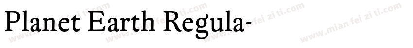 Planet Earth Regula字体转换